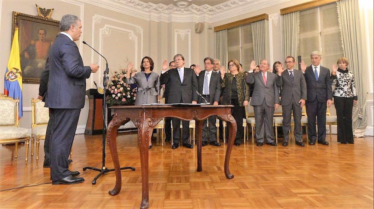 Este es el gabinete ministerial del Presidente Iván Duque,dos vallecaucanos Susana Correa y Carlos Holmes Trujillo,están en el equipo