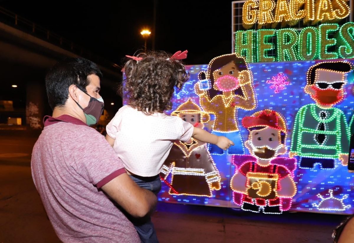 Cali se alumbró con mensajes positivos frente a la pandemia