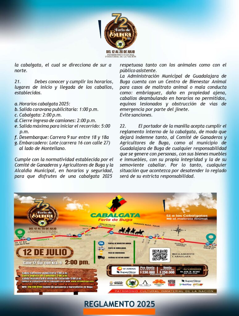 CABALGATA BUGA 2025 FERIA EXPOSICIÓN NACIONAL NACIONAL AGROPECUARIA EDICIÓN 72 CABALGATA BUGA 2025 FERIA EXPOSICIÓN NACIONAL NACIONAL AGROPECUARIA EDICIÓN 72