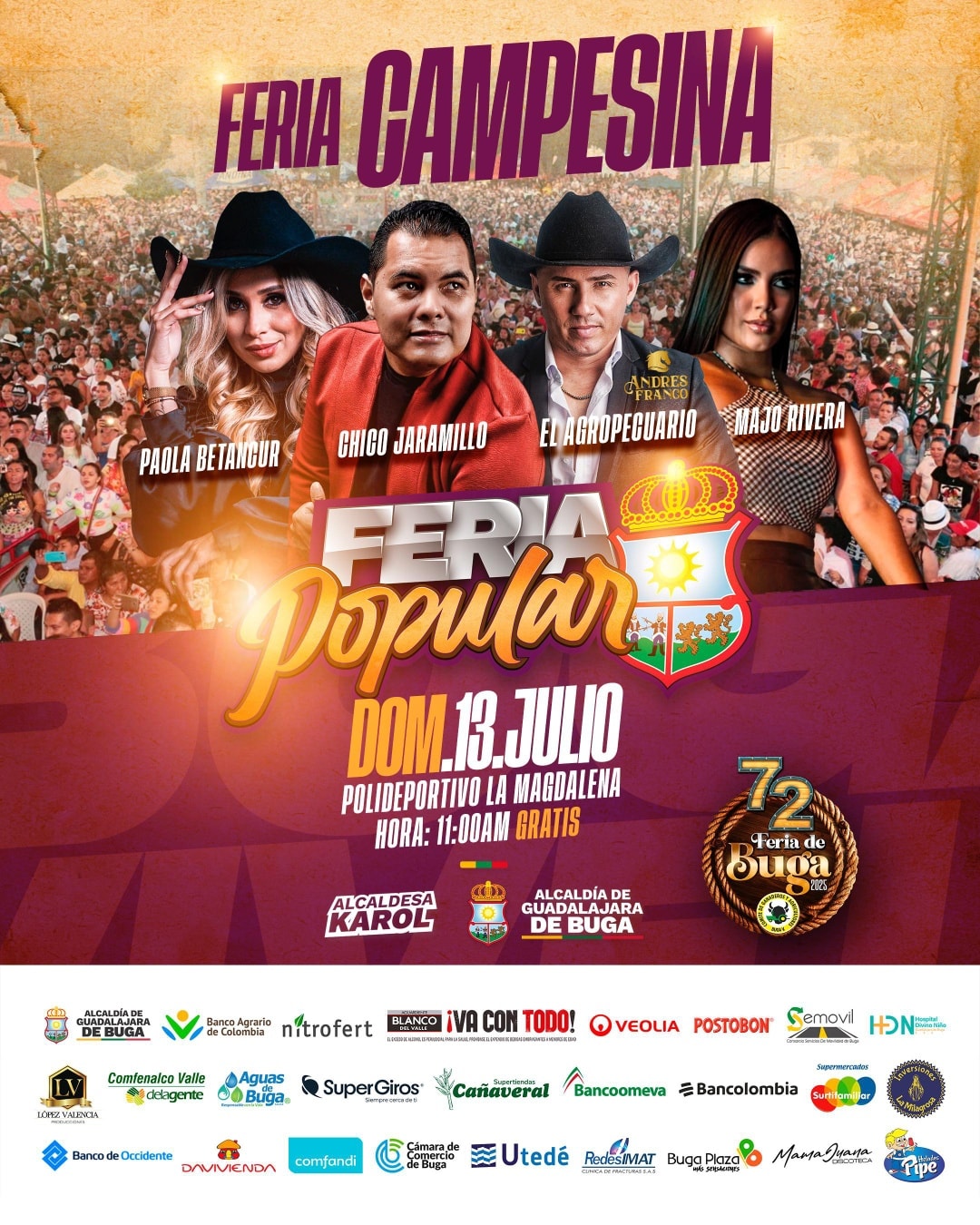 Feria Campesina Concierto en la Magdalena En Buga