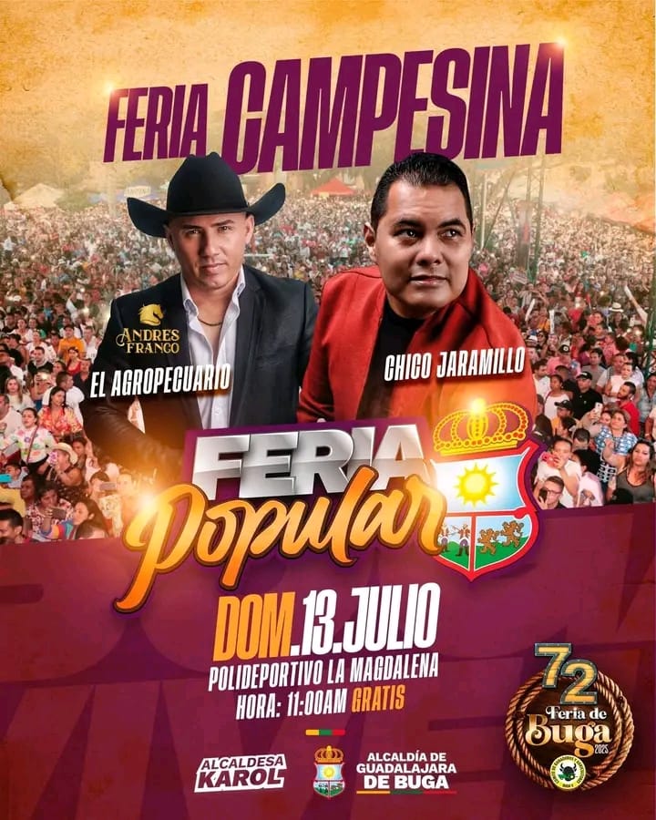 Feria Campesina Concierto en la Magdalena En Buga Feria Campesina Concierto en la Magdalena En Buga
