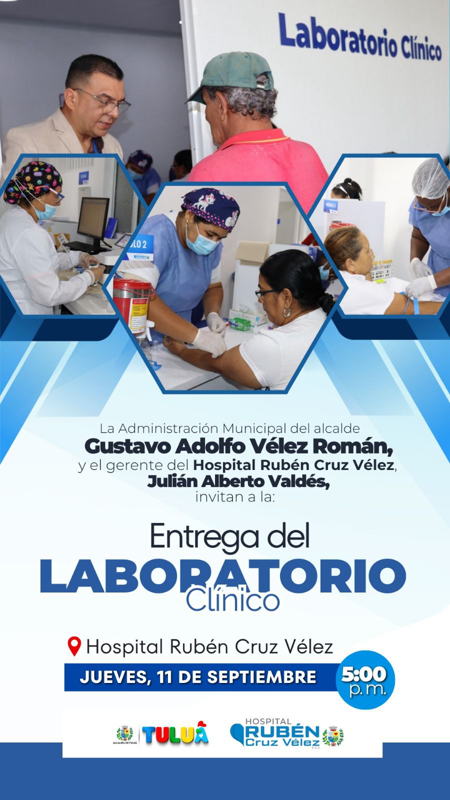 Alcalde Vélez entrega moderno laboratorio clínico en el Hospital Rubén Cruz Vélez