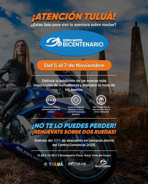 ¡Expo Moto Bicentenario 2025 llega a Tuluá!