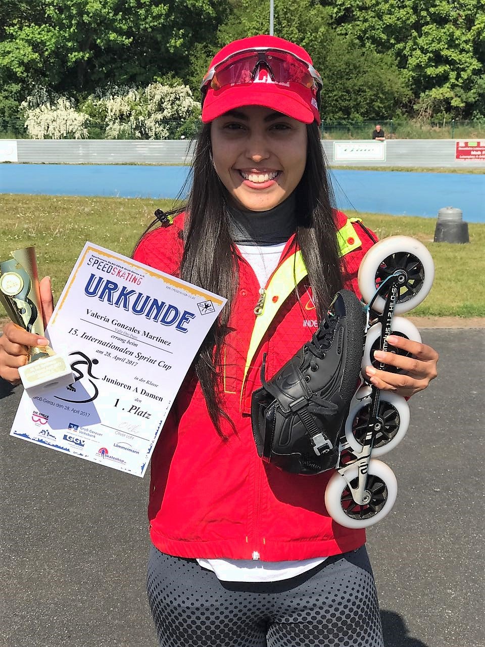 Valeria González, haciendo patinar por lo alto el nombre de Colombia Valeria González, haciendo patinar por lo alto el nombre de Colombia