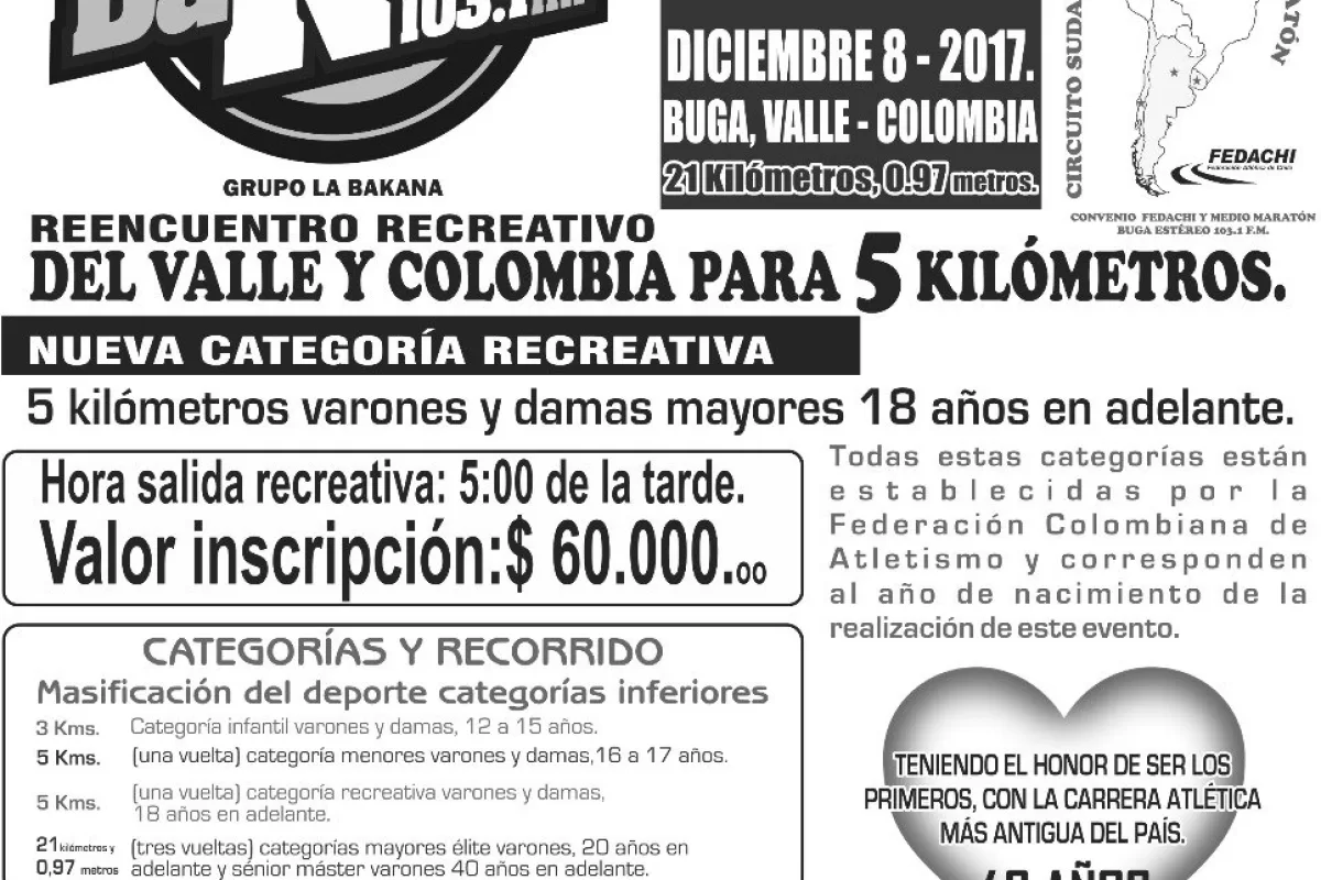 Maratón Buga Estéreo "JM González"lista para su arranque Maratón Buga Estéreo "JM González"lista para su arranque
