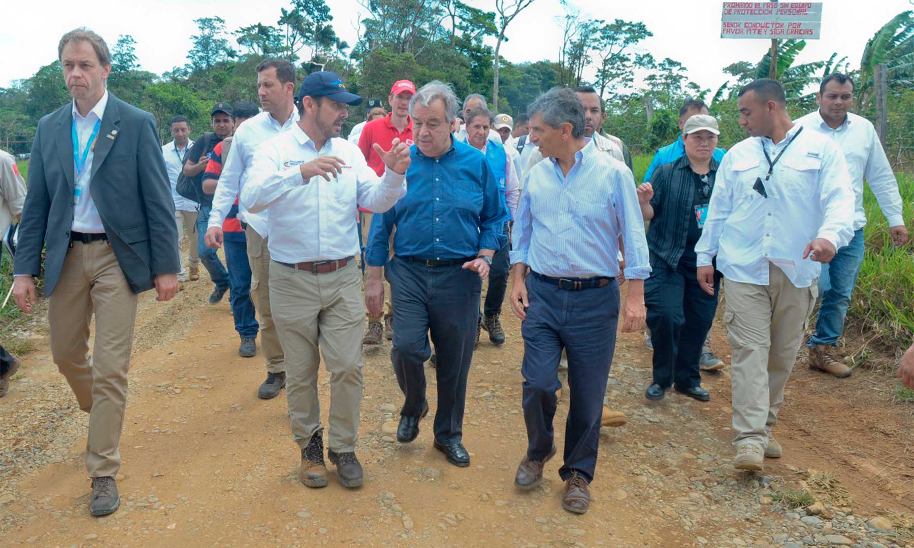 Secretario General de la ONU Antonio Guterres visitó zona del Meta para verificar implementación de acuerdos de paz
