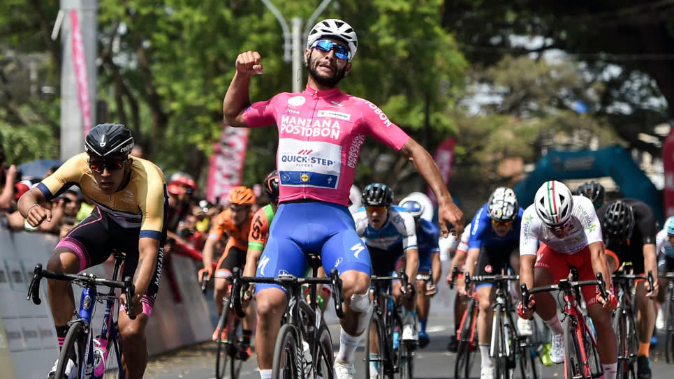 Gaviria, el rey del embalaje, gana en Buga tercera etapa consecutiva en "Colombia Oro y Paz"