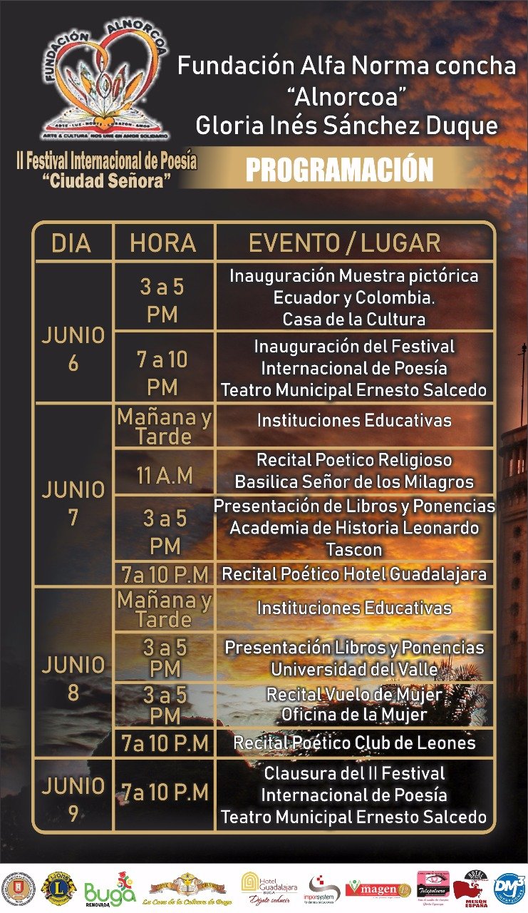 II Encuentro Internacional de Poesía "Ciudad Señora" se cumple en Buga