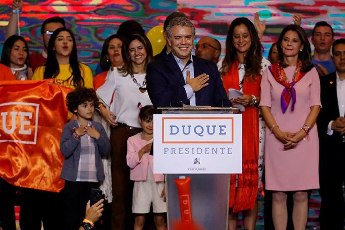 Iván Duque elegido nuevo presidente de Colombia