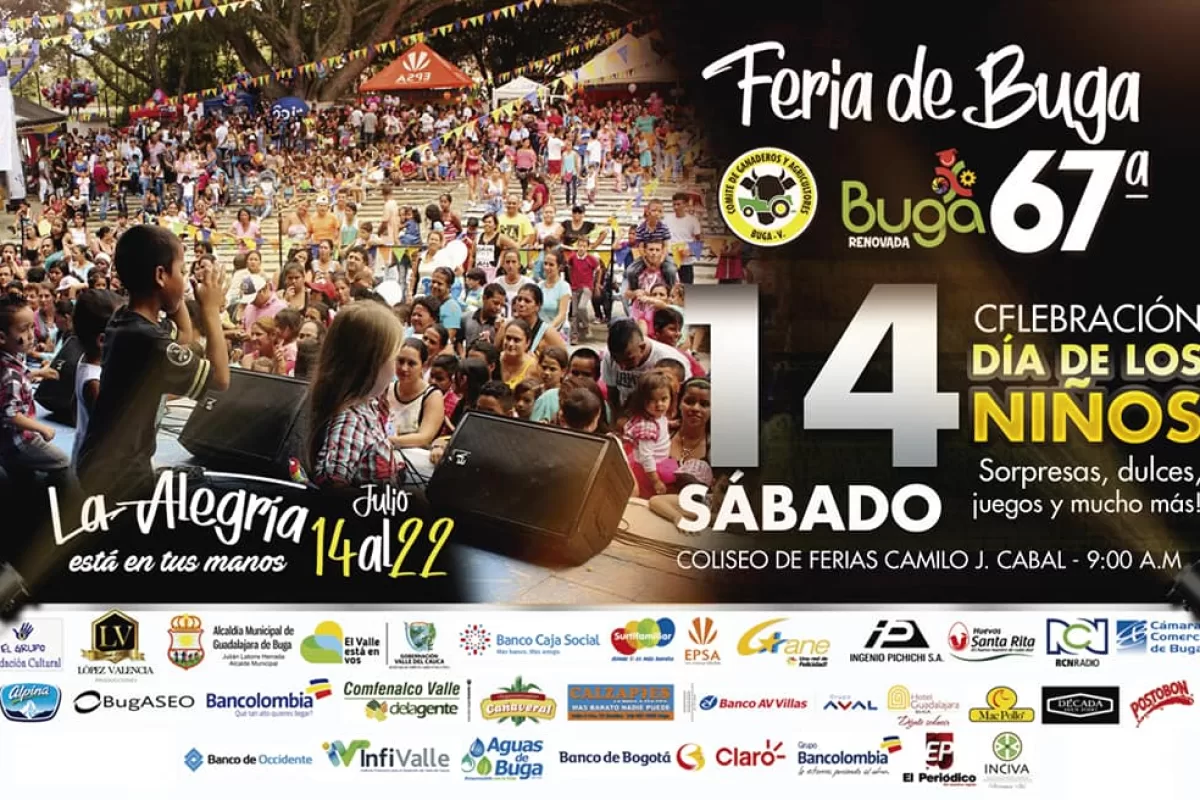 Gran Feria de los Niños este sábado 14 de julio en Coliseo de ferias de Buga