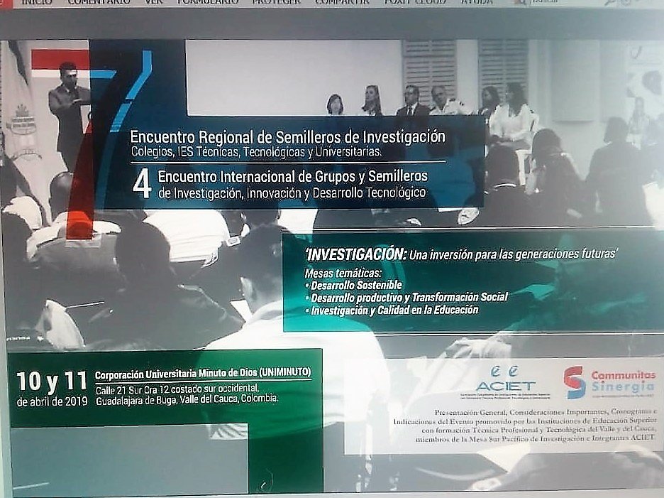7°Encuentro Regional de Semilleros de Investigación y 4° Encuentro Internacional de Grupos y Semilleros de Investigación,Innovación y Desarrollo Tecnológico, realiza Uniminuto-Buga