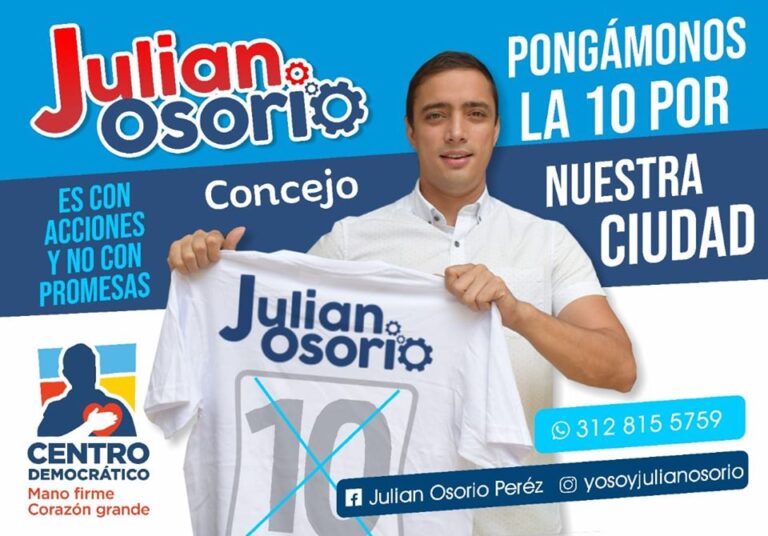 Julián Osorio va al Concejo de Buga con acciones, no con promesas Julián Osorio va al Concejo de Buga con acciones, no con promesas