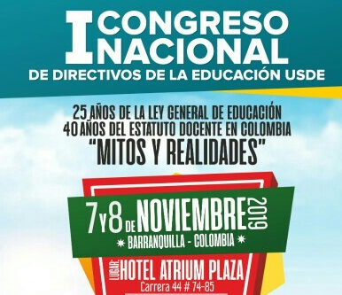 Barranquilla sede del I Congreso Nacional de Directivos de la Educación USDE 7 y 8 de noviembre