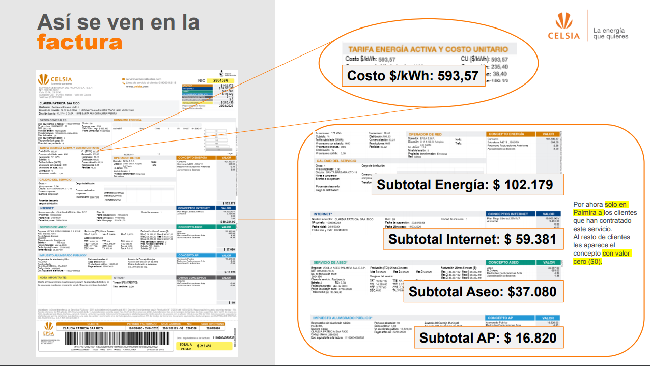 Celsia aclara informaciones sobre su servicio Celsia aclara informaciones sobre su servicio