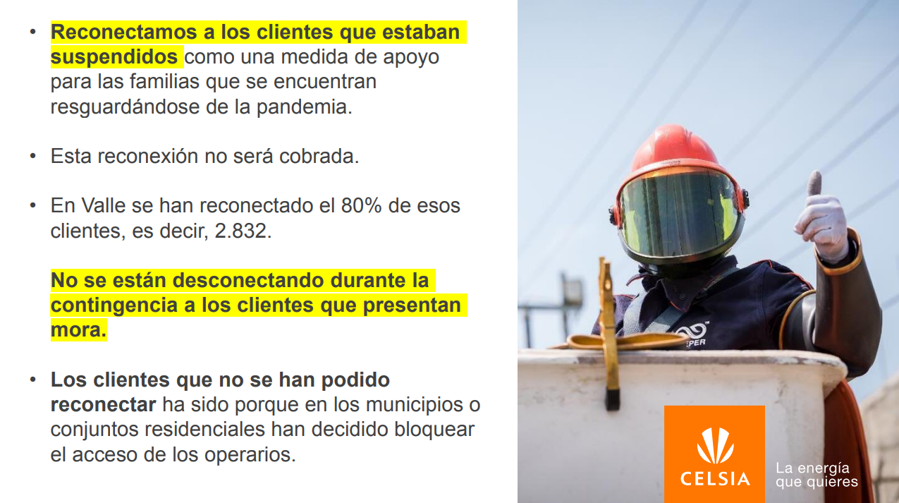 Celsia aclara informaciones sobre su servicio Celsia aclara informaciones sobre su servicio