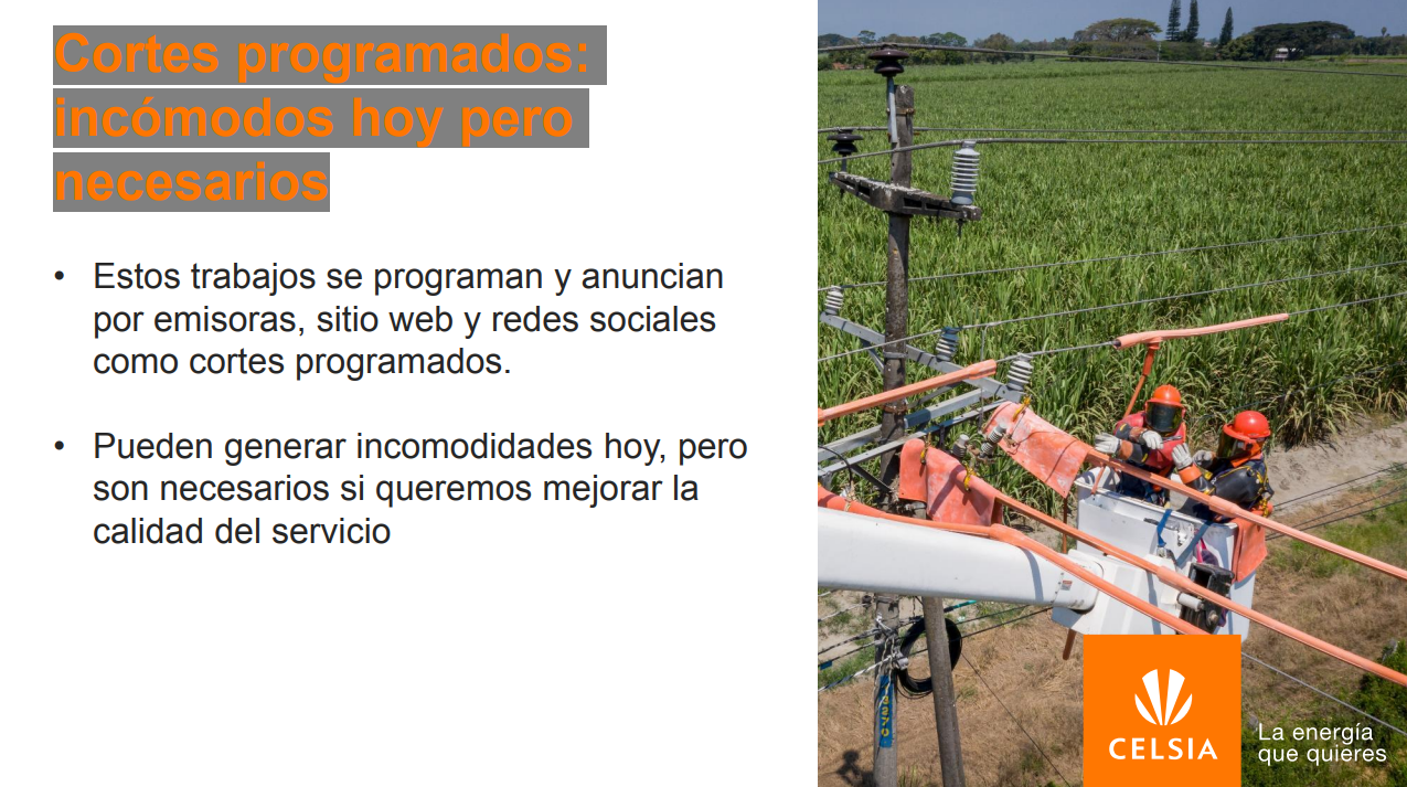 Celsia aclara informaciones sobre su servicio Celsia aclara informaciones sobre su servicio