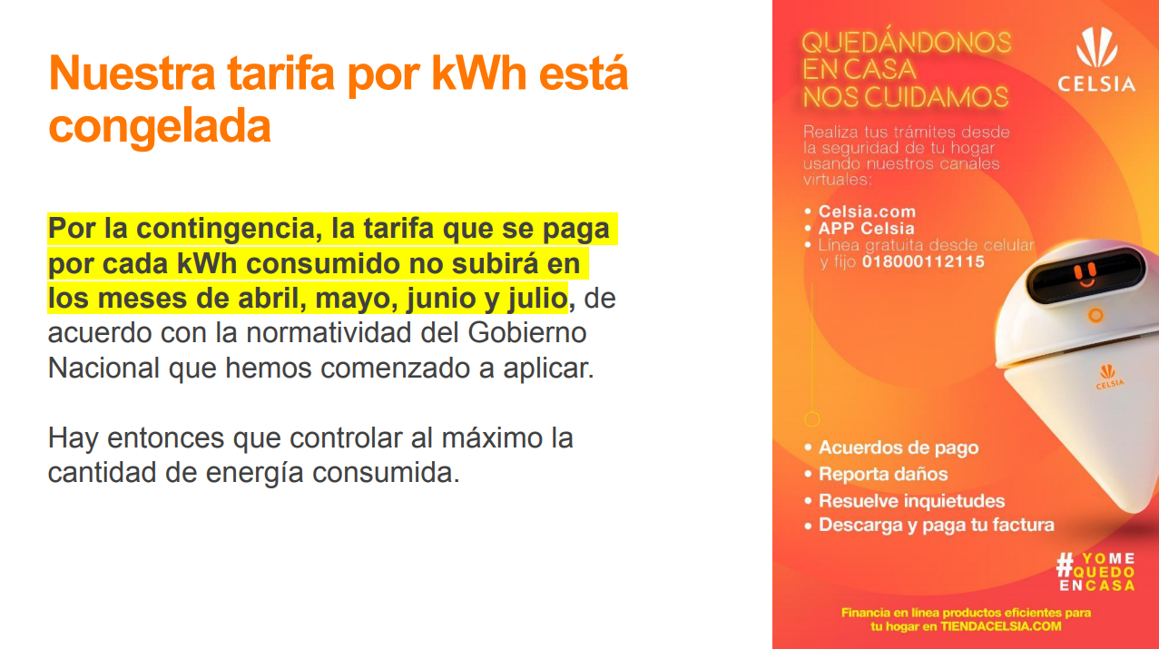Celsia aclara informaciones sobre su servicio Celsia aclara informaciones sobre su servicio