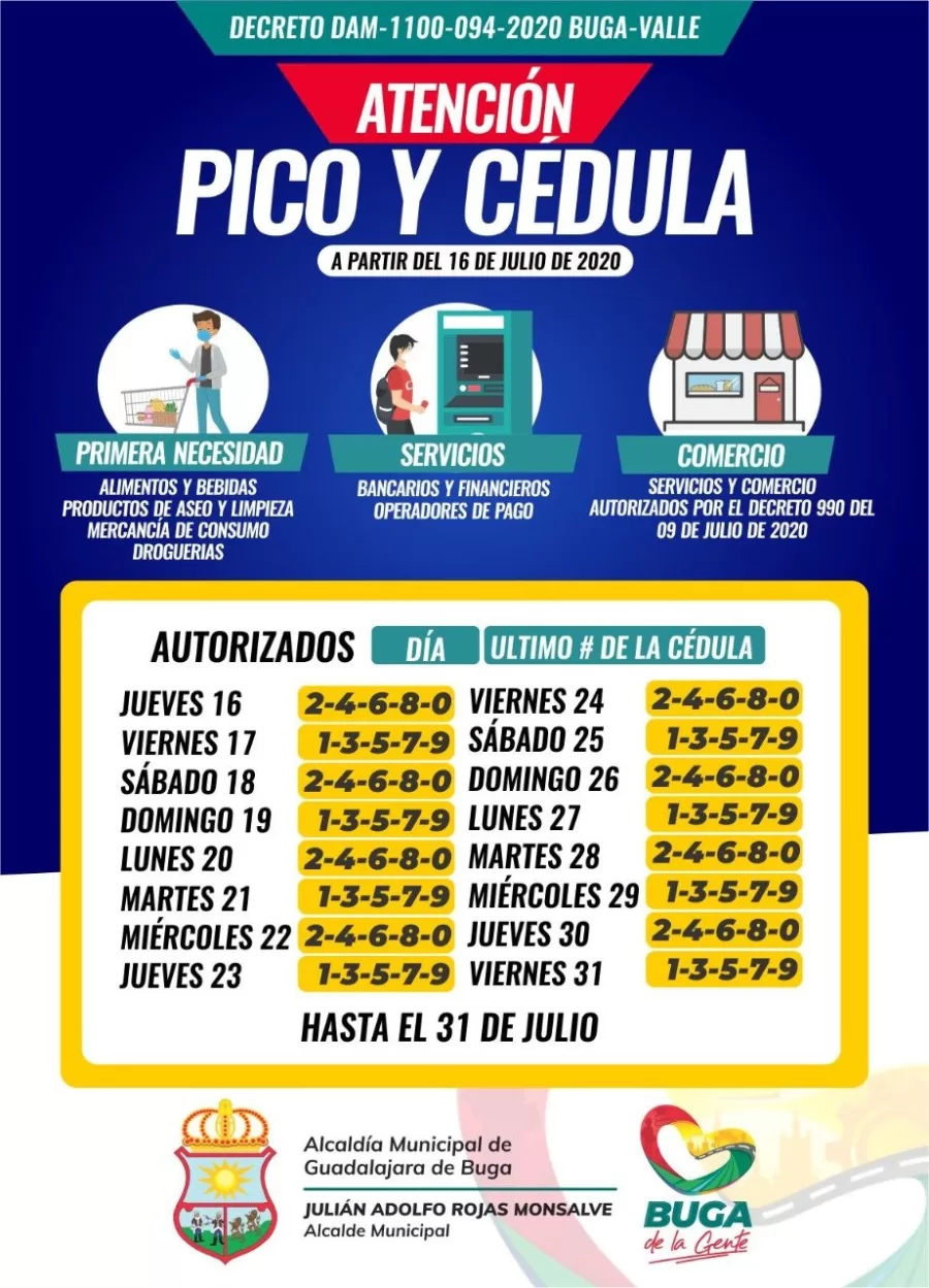Pico y Cédula y Toque de Queda en Guadalajara de Buga