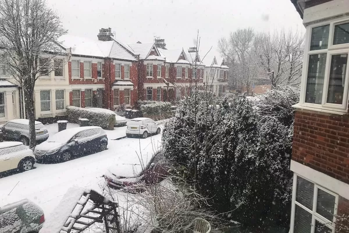 Nieve de la esperanza vistió a Londres