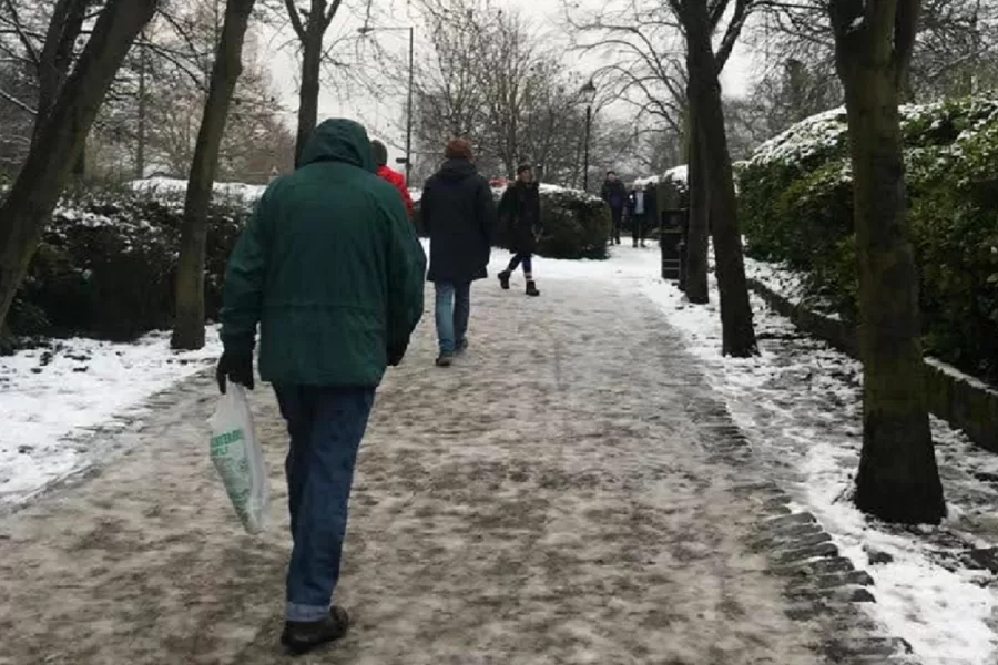 Nieve de la esperanza vistió a Londres