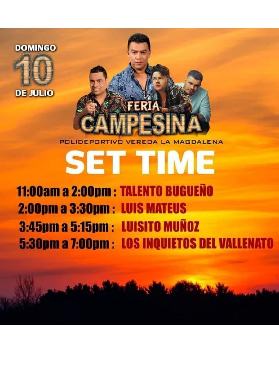 LA TRADICIONAL FERIA DE BUGA, LLEGA ESTE DOMINGO 10 DE JULIO A LA MAGDALENA CON SU GRAN CONCIERTO DE LA FERIA CAMPESINA LA TRADICIONAL FERIA DE BUGA, LLEGA ESTE DOMINGO 10 DE JULIO A LA MAGDALENA CON SU GRAN CONCIERTO DE LA FERIA CAMPESINA