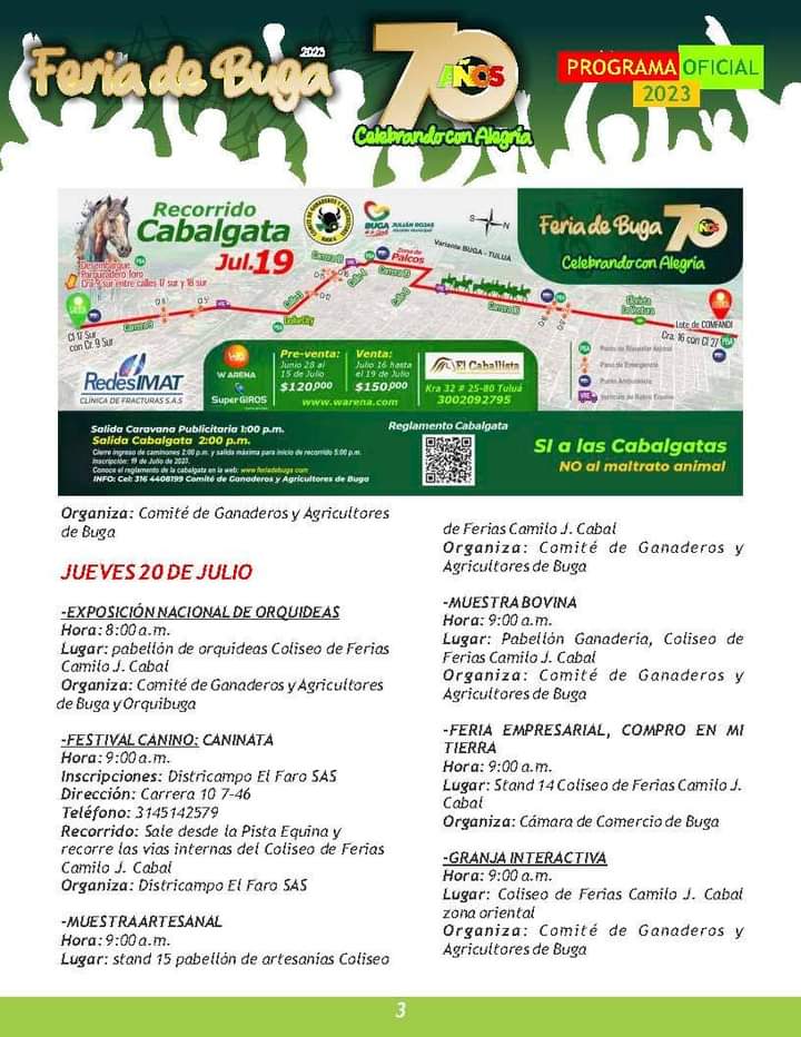 Programación de la Feria de Buga 2023 versión 70