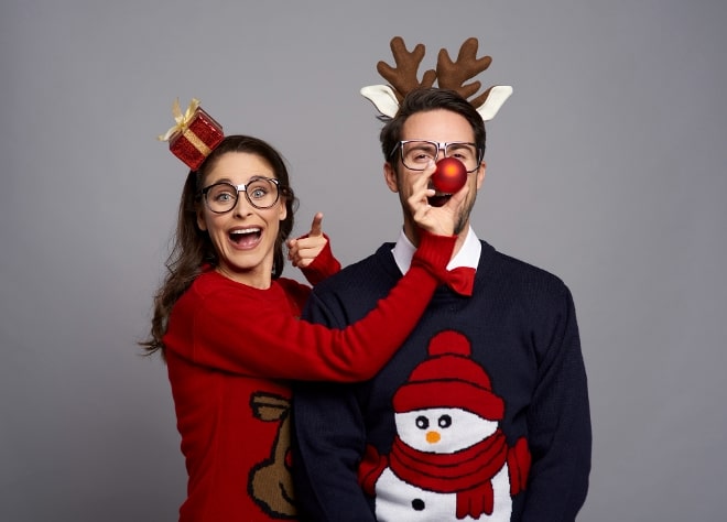 Fiestas temáticas con anchetas navideñas Fiesta de disfraces de Navidad