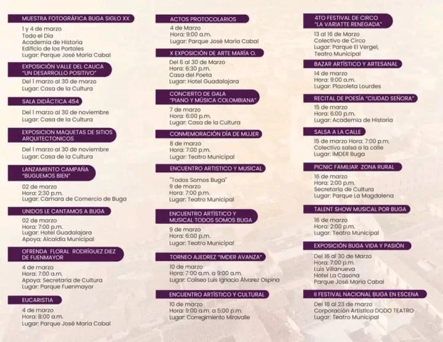 Cumpleaños de Guadalajara de Buga. Cumpleaños de Guadalajara de Buga.