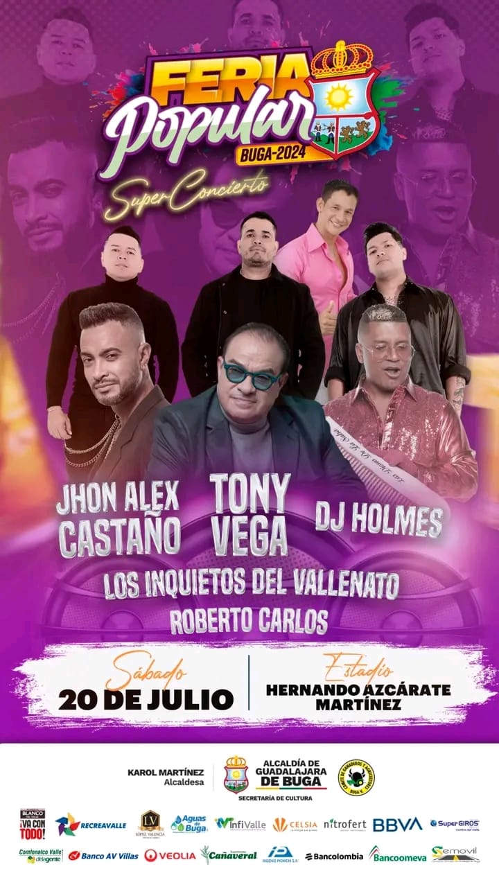FERIA DE BUGA, VERSIÓN 71 PROGRAMACIÓN HOY 20 DE JULIO