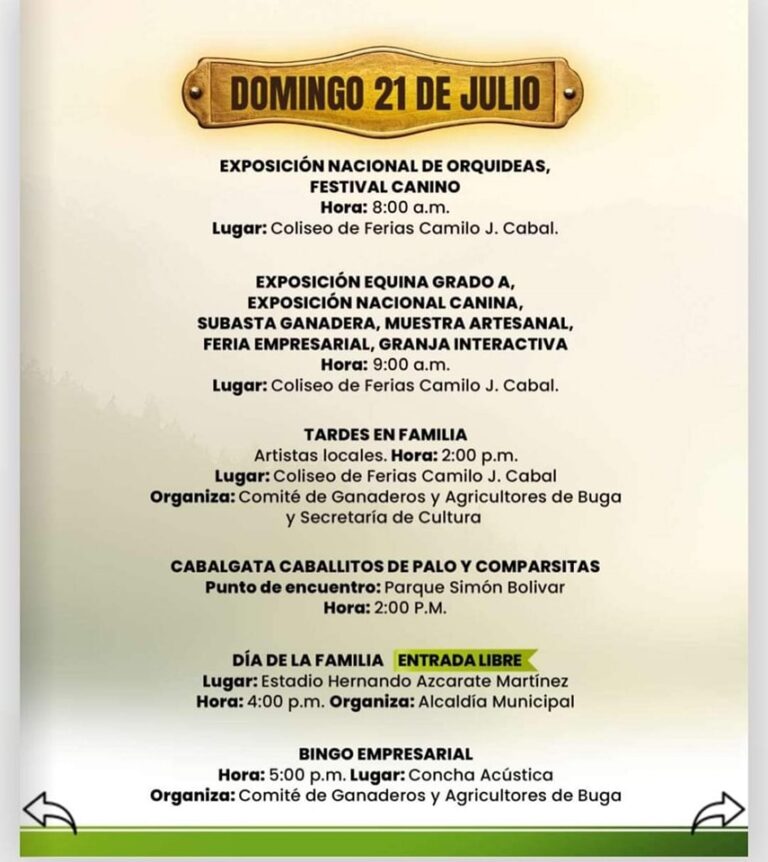 Programación de la Feria de Buga 2024 versión 71