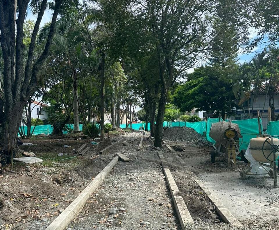 35% de avance de obra en remodelación del Parque del Sajonia