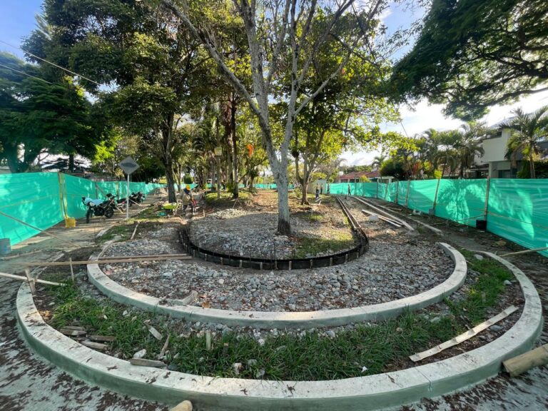 35% de avance de obra en remodelación del Parque del Sajonia 35% de avance de obra en remodelación del Parque del Sajonia
