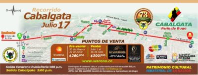 Recorrido Cabalgata Feria de Buga