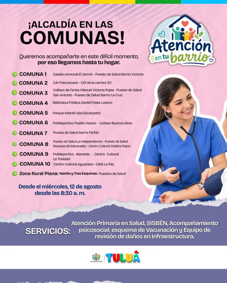 Alcaldía descentraliza la atención y habilita 22 puntos fijos en las 10 comunas de Tuluá