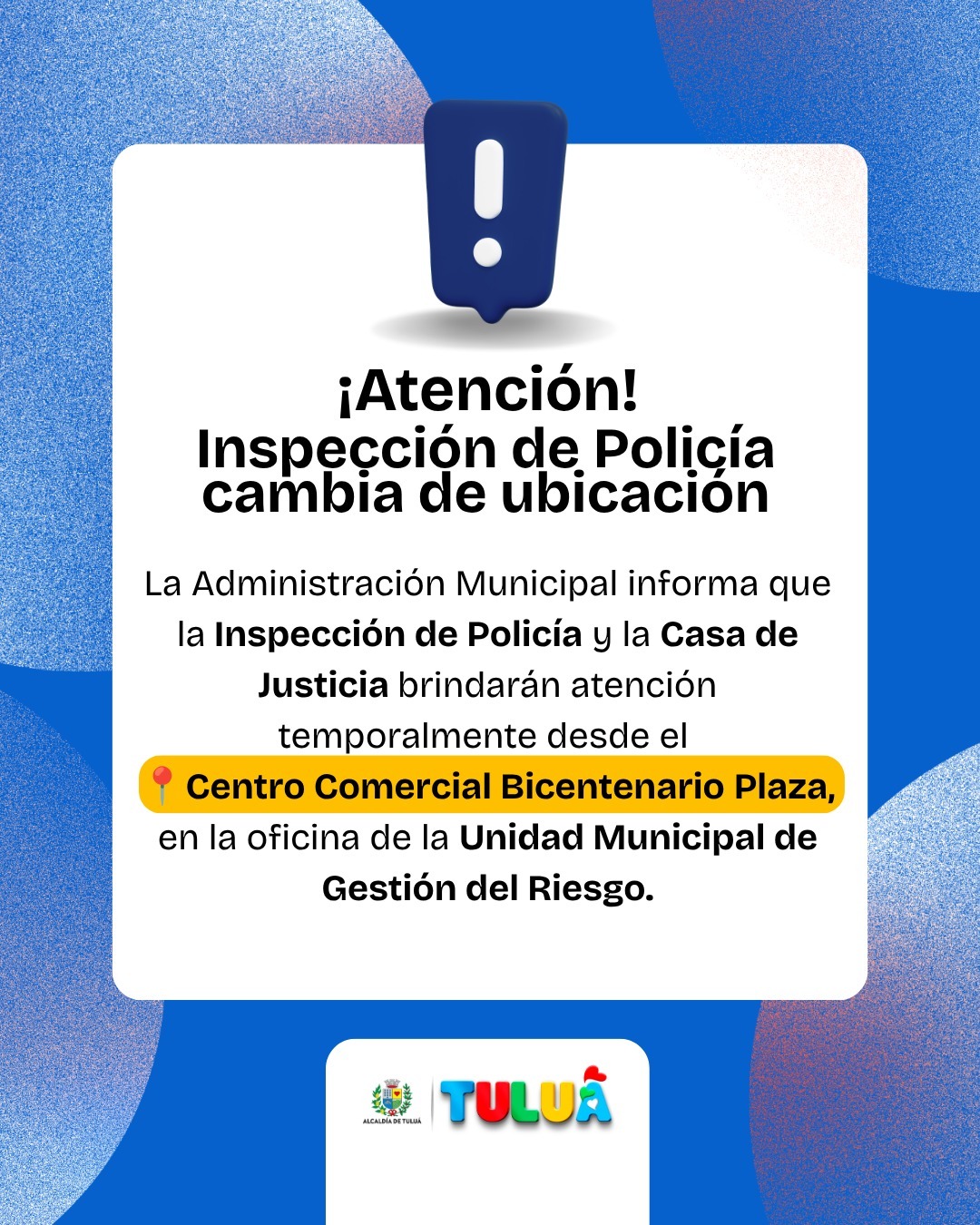 📢 ¡Atención, tulueños! 📢 ¡Atención, tulueños!